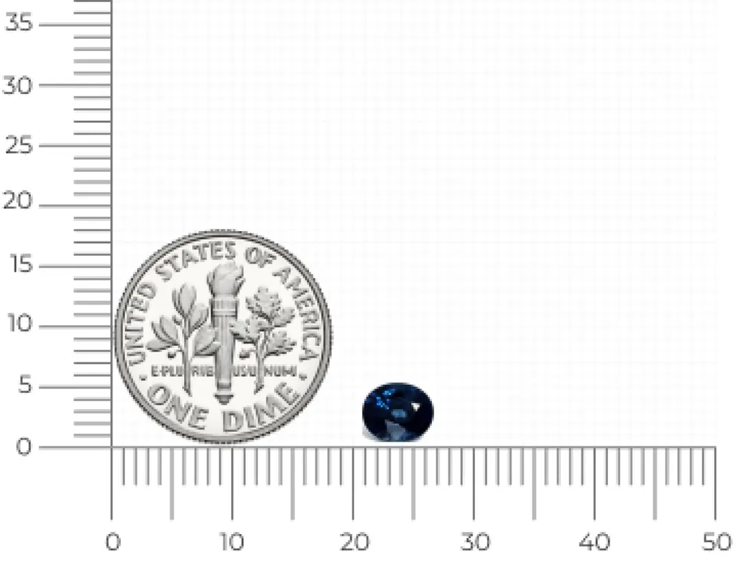 Deep Back Rests 0.76 cts. Deep Blue Sapphire Oval, AAA Quality | GemsNY