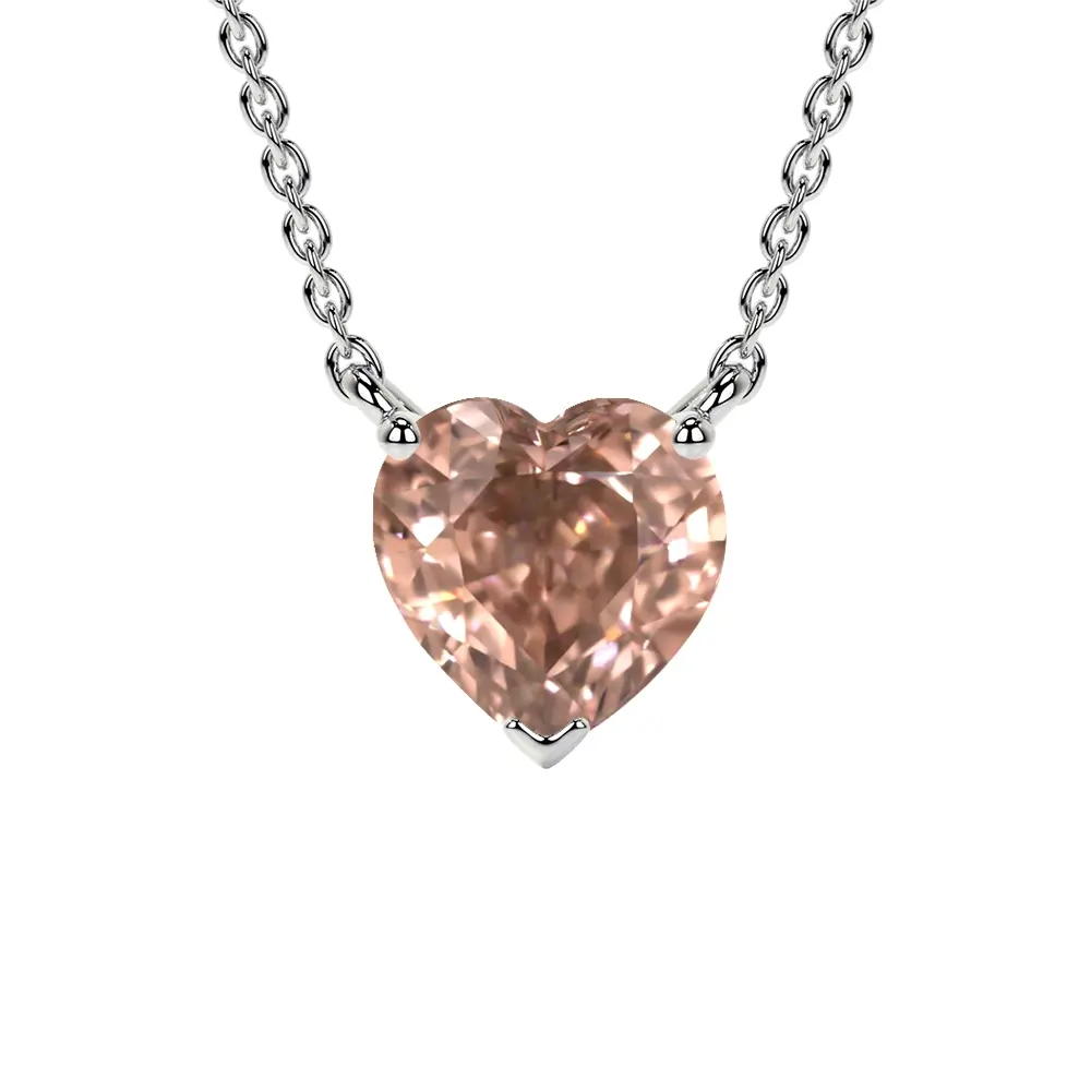 Natural Solitaire Morganite Pendant