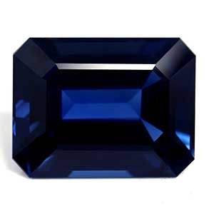GIA Untreated 5.14 cts. Emerald Cut Intense Blue Sapphire, AAAAA
