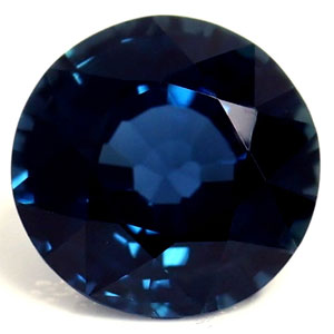 Untreated 0.48 cts. Intense Blue Sapphire Round, AAAAA Quality