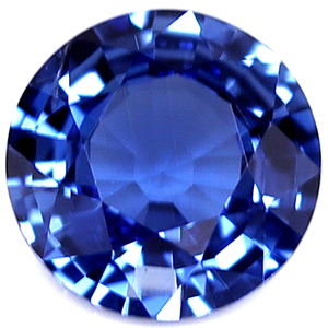 Untreated 0.48 cts. Intense Blue Sapphire Round, AAAAA Quality