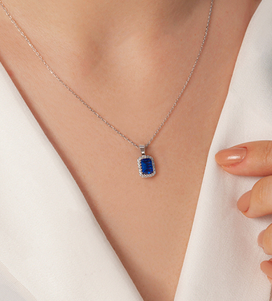 Shop Natural Sapphire Pendants Necklaces Online | GemsNY