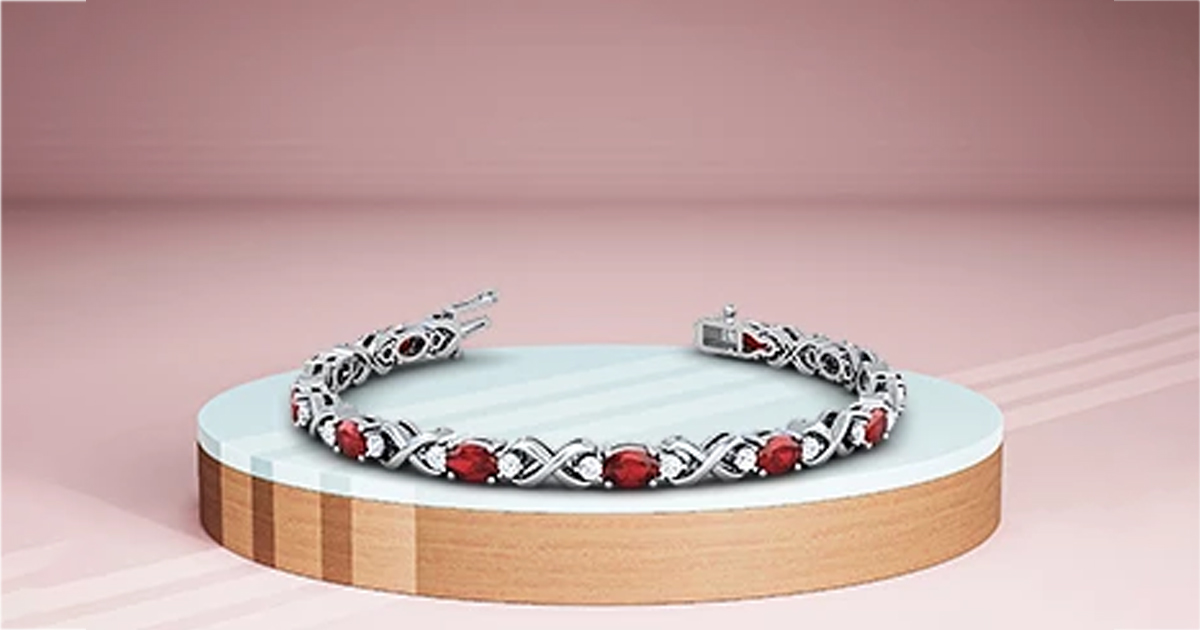 K18 ruby ブレスレット　R0.45ct 19cm Shop Ruby Bracelets (Tennis Bracelet) For Women | GemsNY