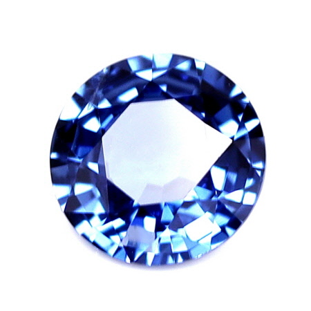 Untreated 0.48 cts. Intense Blue Sapphire Round, AAAAA Quality